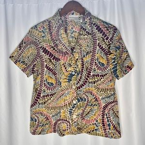 vintage ALFRED DUNNER paisley geometric gauzy top